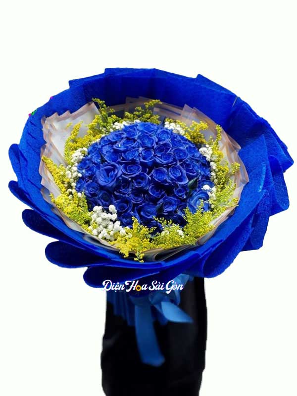 99 bông hồng xanh S270 - Điện hoa Lâm Đồng